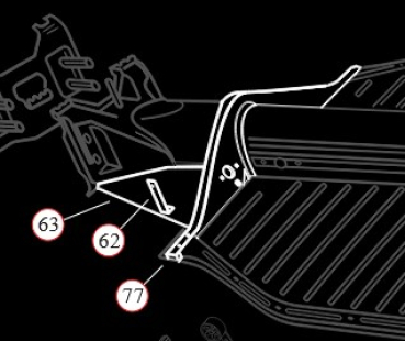 Preview: 1946-1958 Scharnierband für Motorklappe mit Lüftungsgitter Heck VW Käfer Brezel Ovali Rechteck Käfer Preview: 1946-1958 Abdeckung Rahmenkopf Napoleonhut Blech unten Abdeckblech Rahmen VW Käfer Brezel Ovali Rechteck Käfer 111701039